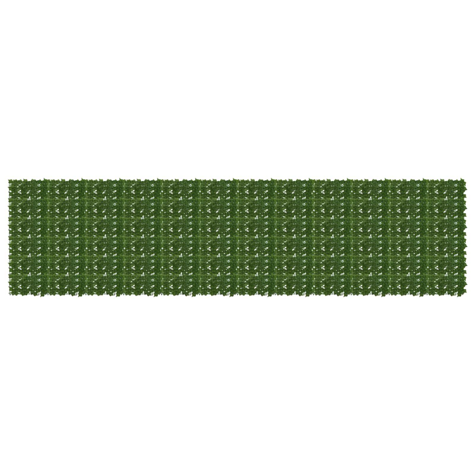 Altanscreen med blade Grøn 600 x 150 cm Polyethylen og stof