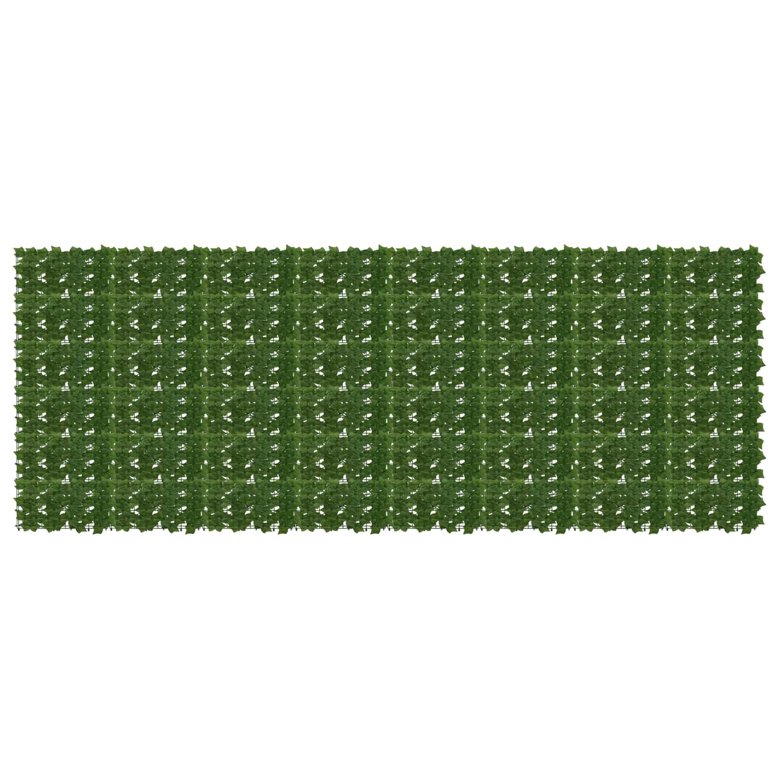 Altanscreen med blade Grøn 400 x 150 cm Polyethylen og stof