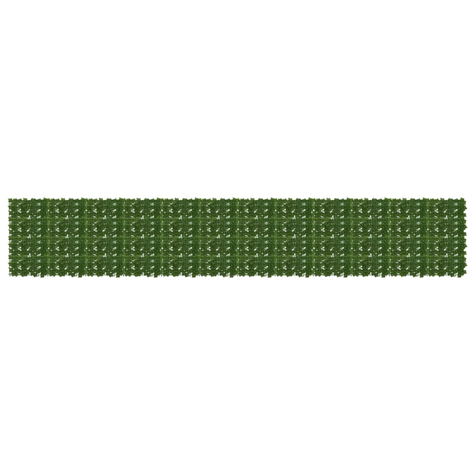 Altanscreen med blade Grøn 600 x 100 cm Polyethylen og stof