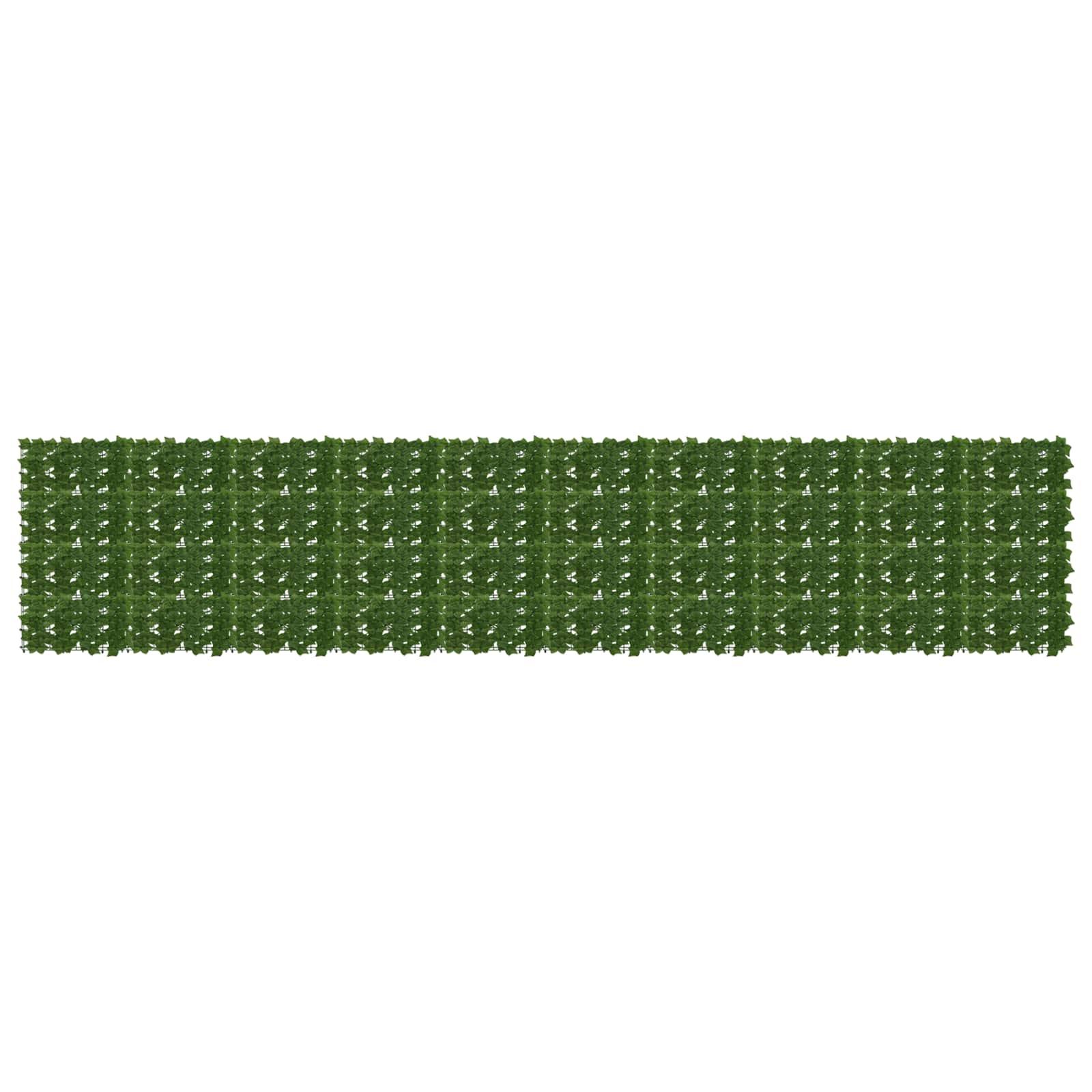 Altanscreen med blade Grøn 500 x 100 cm Polyethylen og stof