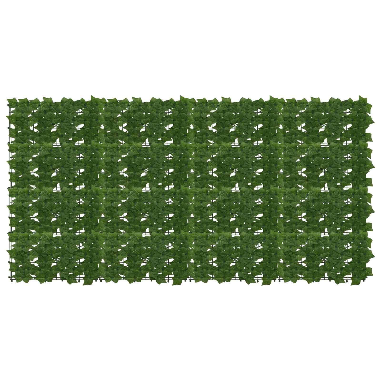 Altanscreen med blade Grøn 200 x 100 cm Polyethylen og stof