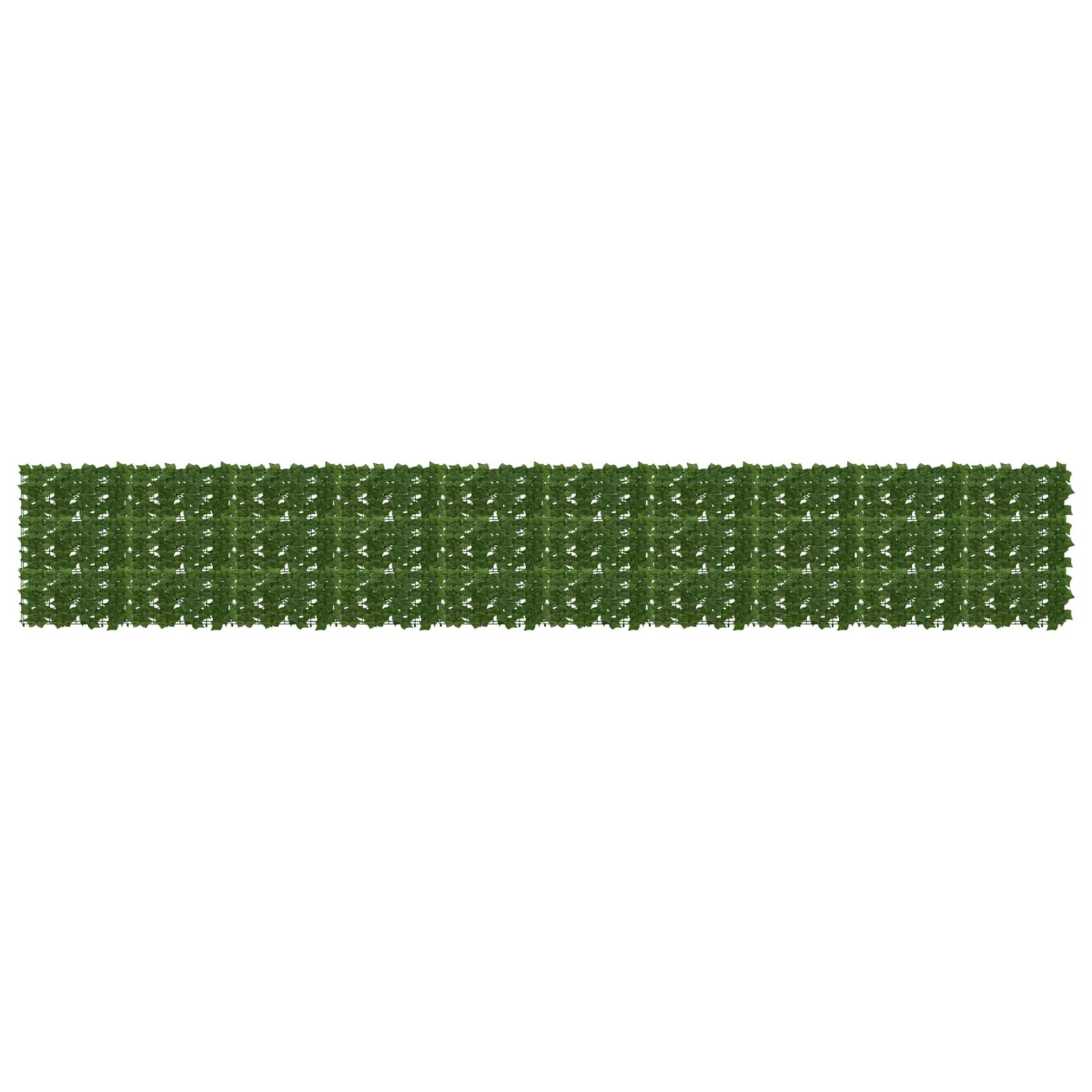 Altanscreen med blade Grøn 500 x 75 cm Polyethylen og stof