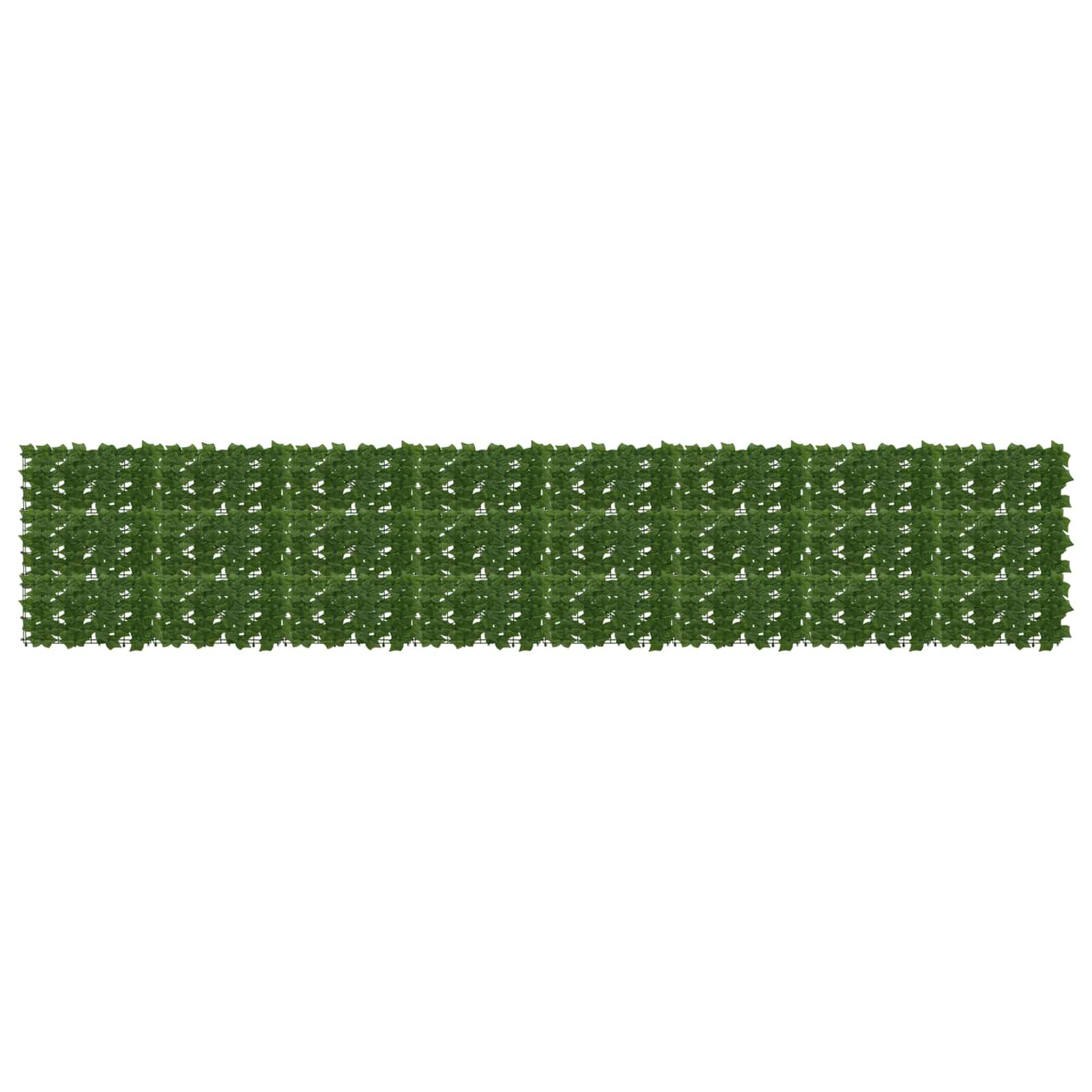 Altanscreen med blade Grøn 400 x 75 cm Polyethylen og stof
