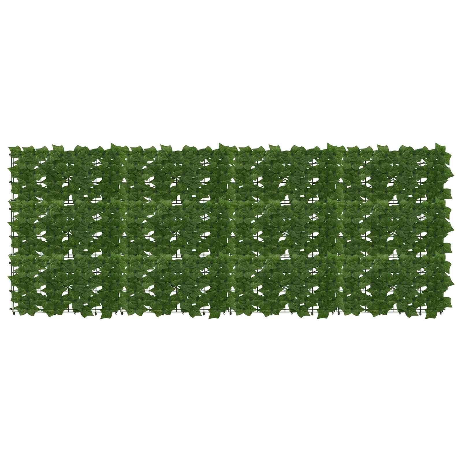 Altanscreen med blade Grøn 200 x 75 cm Polyethylen og stof