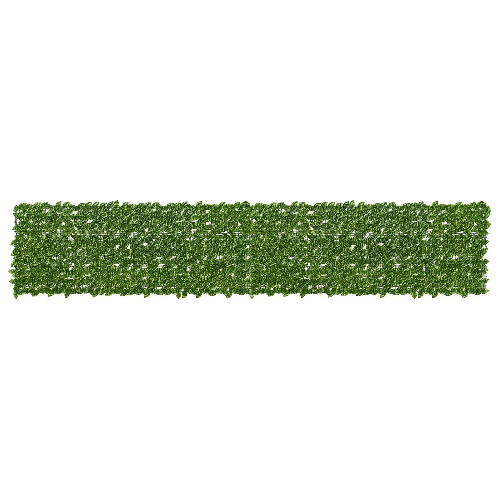 Altanscreen med blade Grøn og Gul 400 x 75 cm