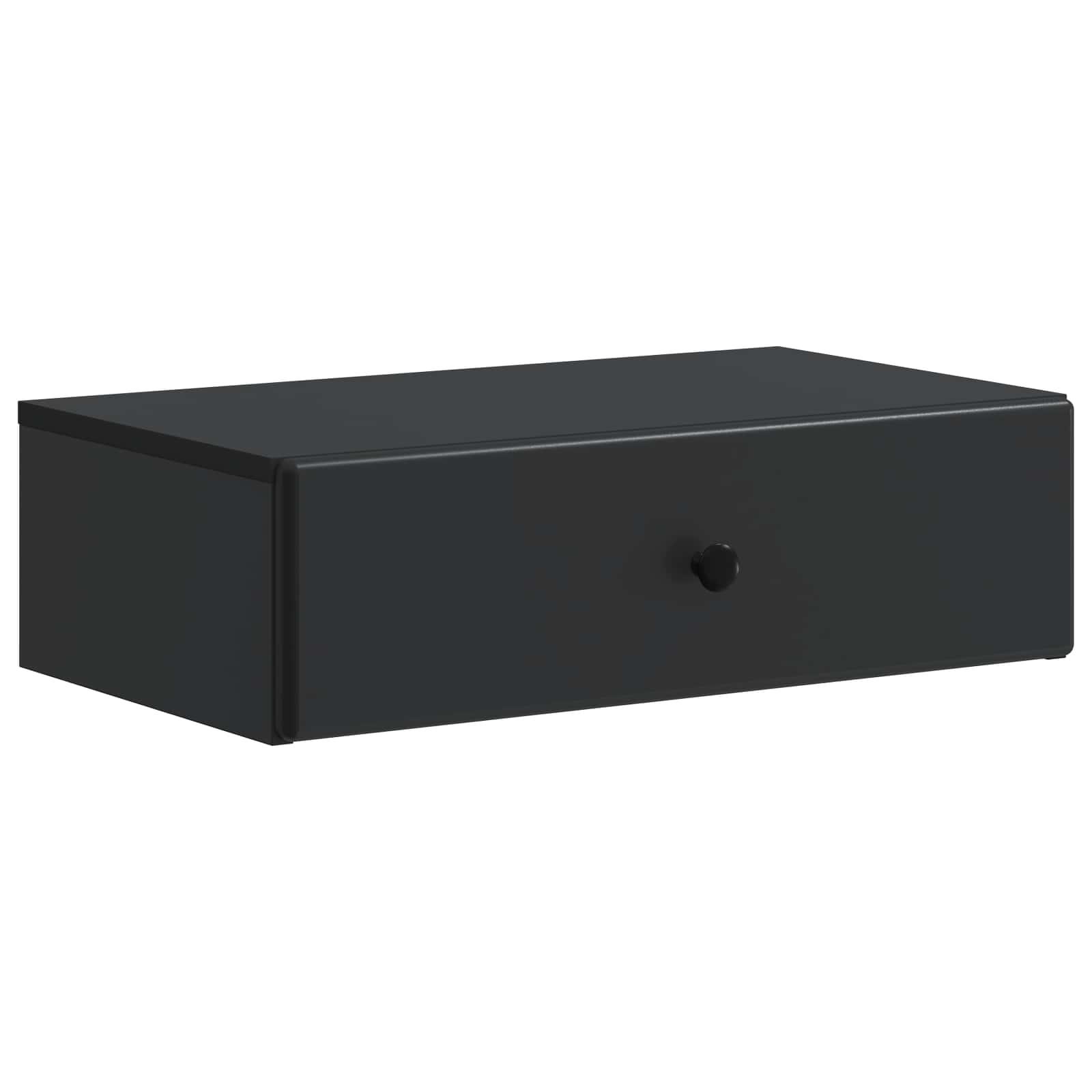 Væghængt Sideskab Sort 59 x 34,5 x 17 cm Konstrueret træ