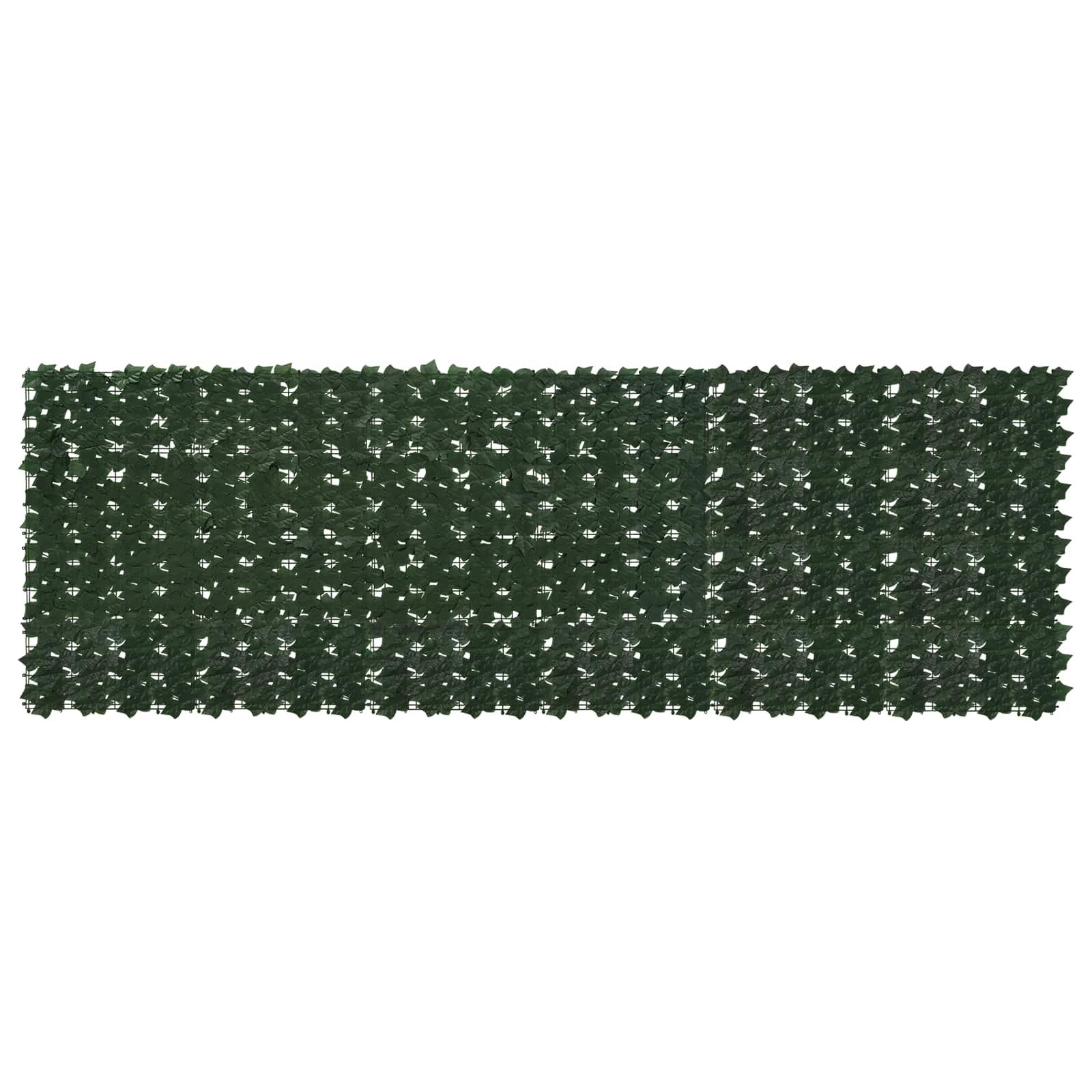 Altanscreen med blade Mørkegrøn 300 x 100 cm