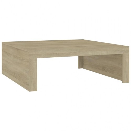 Sofabord 100 × 100 × 35 cm i konstrueret træ - røget egetræslook