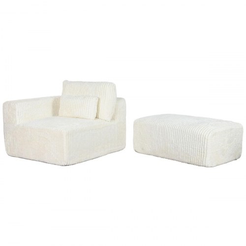 Scandi sofa - flødefarvet, 220 × 158 × 91 cm