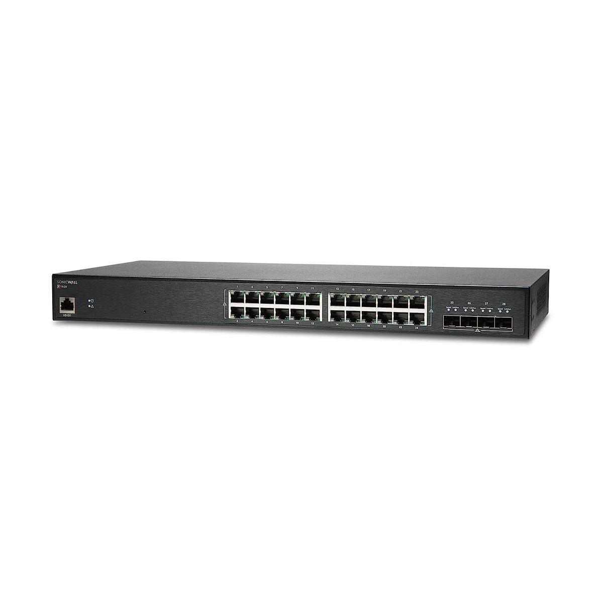 SonicWall 02-SSC-8373 netværksswitch - 24x RJ45, sort