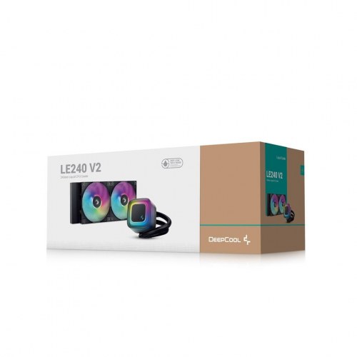 DeepCool LE240 V2 – 240 mm AIO vandkøler med 2x 120 mm ARGB – Sort