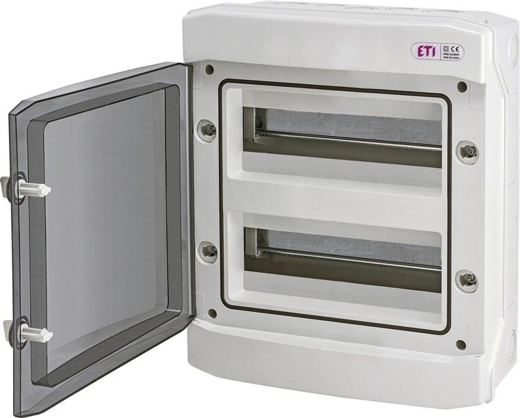 ETI plastfordelingsboks NT 24M - 2×12 moduler, IP65 IK07