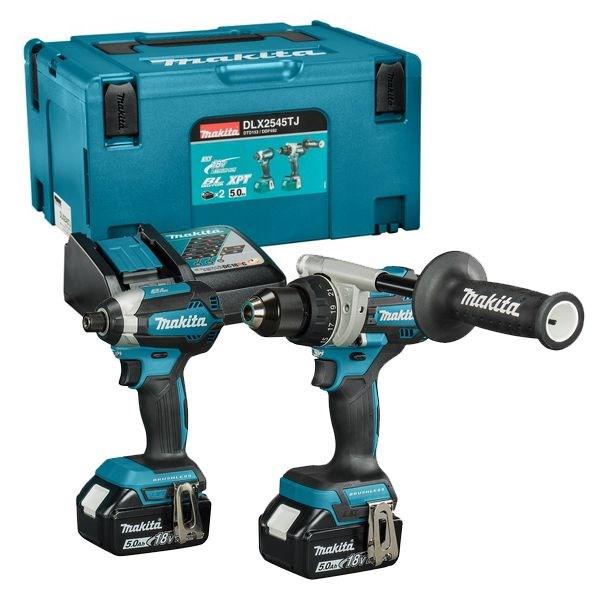 Makita 18V kombosæt DLX2544TJ - DDF492 boremaskine + DTD153 slagskruetrækker
