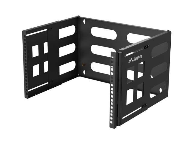 Lanberg FB01-5406-10B vægbeslag til 19" rack - 6U, sort billede
