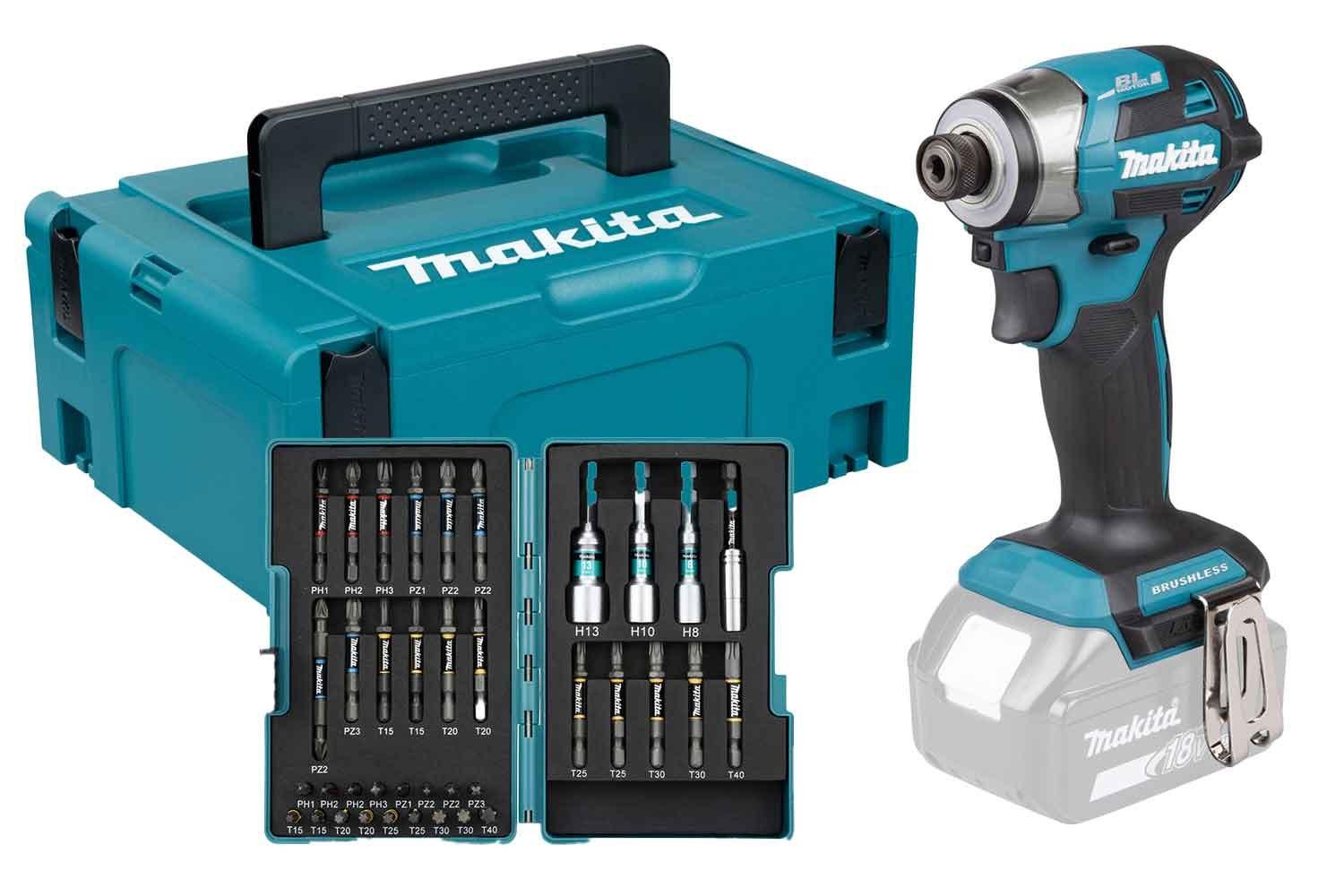 Makita DTD173ZJX2 18V slagdriver - 180 Nm, med kuffert og bitsæt