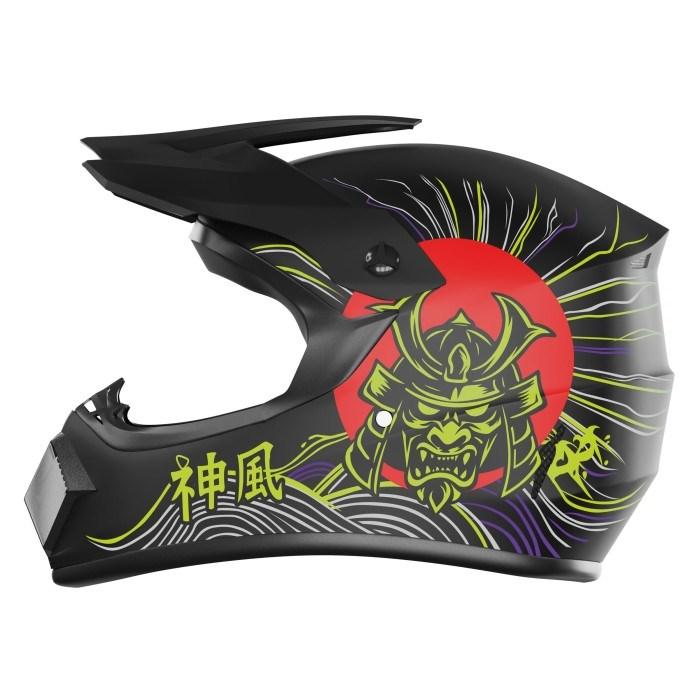 KAMIKAZE Tokyo Drift AKC207 fullface cykelhjelm - str. M (57-58 cm)
