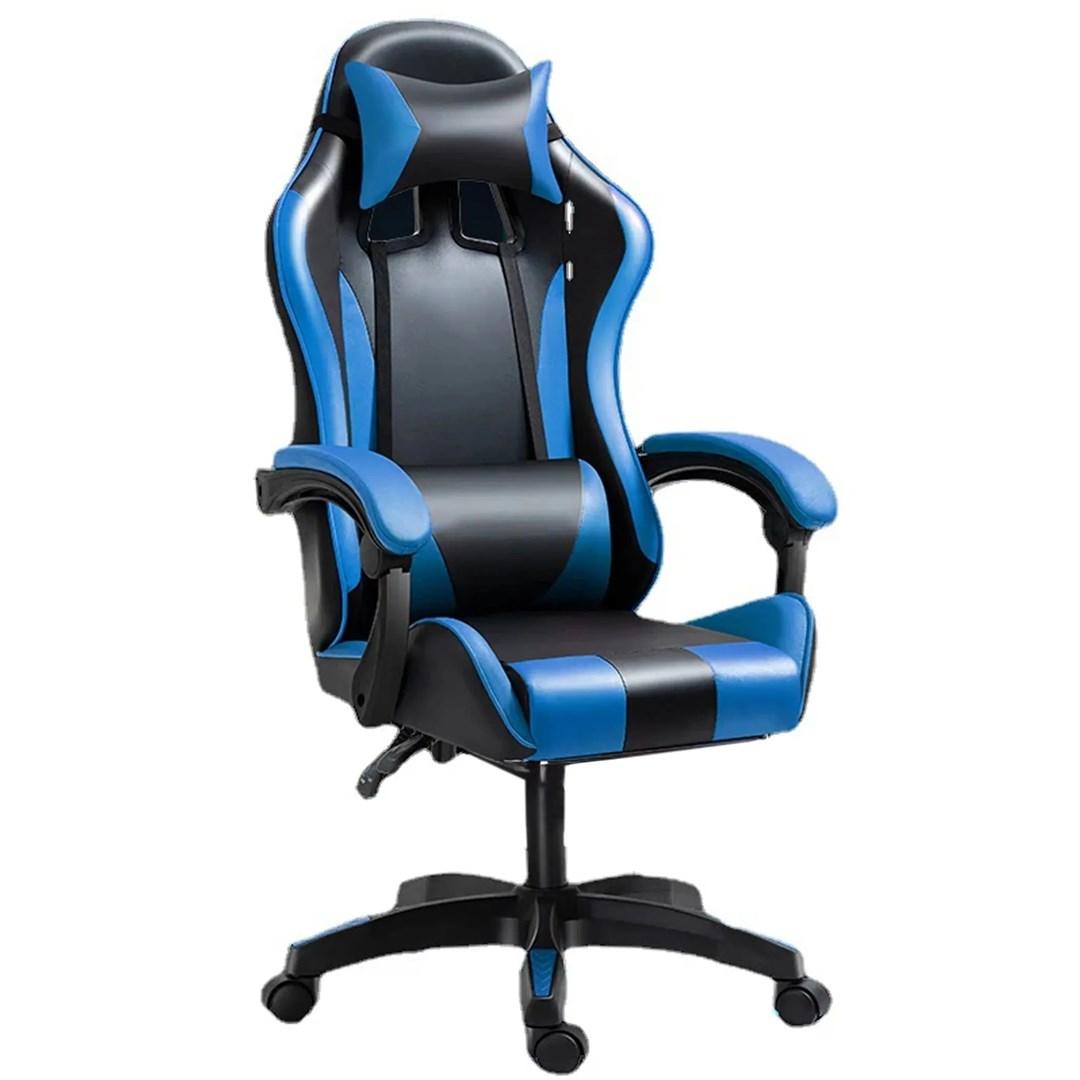 EXTRALINK GAMING FOTEL GAMINGOWY BIUROWY OBROTOWY KUBELKOWY CZARNO-NIEBIESKI G-523