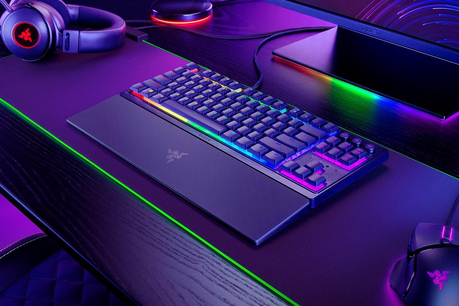 Razer Ornata V3 Tenkeyless gaming-tastatur - USB, QWERTZ (tysk), sort billede