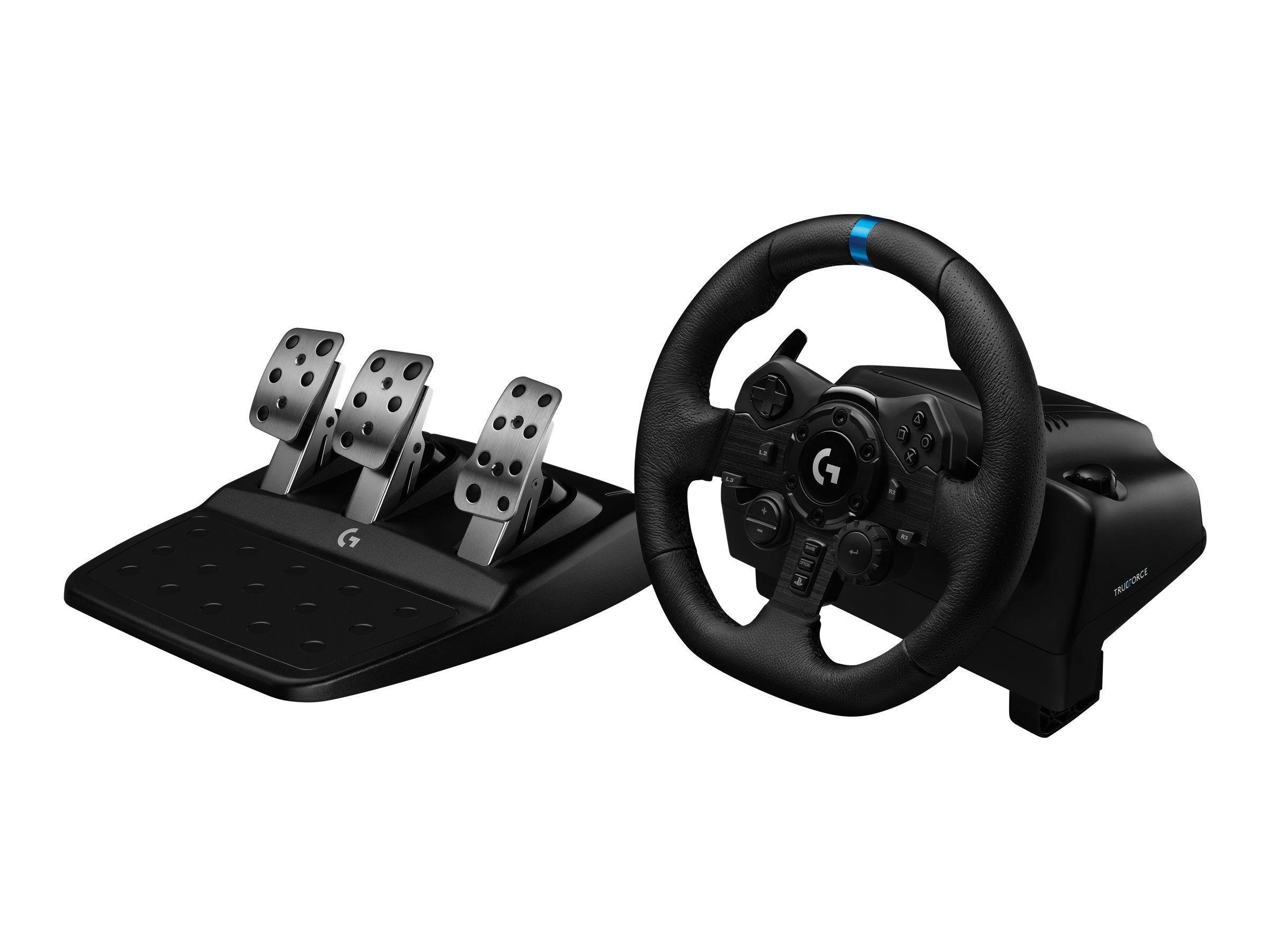 Logitech G923 rat- og pedalsæt med gearskifter til PC/PS5/PS4 billede