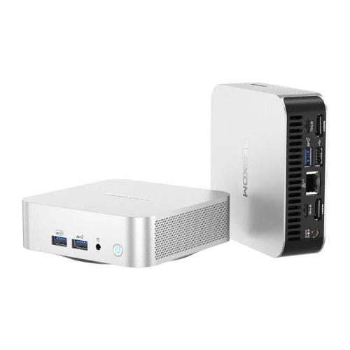 Geekom A6 mini pc - Windows 11 Pro, 16 GB RAM, 1 TB SSD - sølv