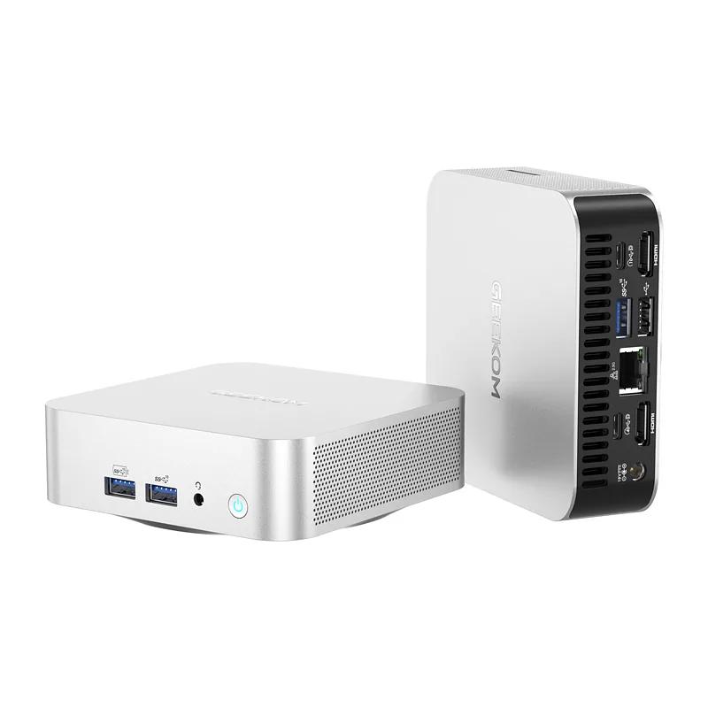 Geekom A6 mini pc - Windows 11 Pro, 16 GB RAM, 1 TB SSD - sølv