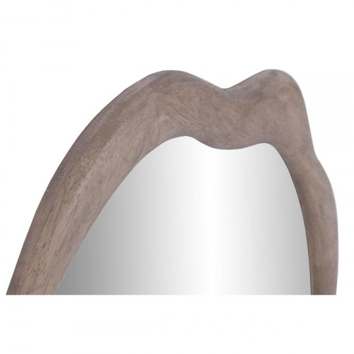 Vægspejl - brun kolonistil, 61 × 3 × 63 cm