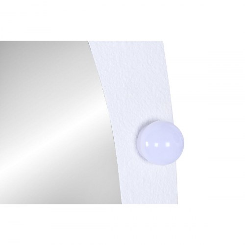 Fritstående gulvspejl med LED - hvid, 70 × 10 × 180 cm