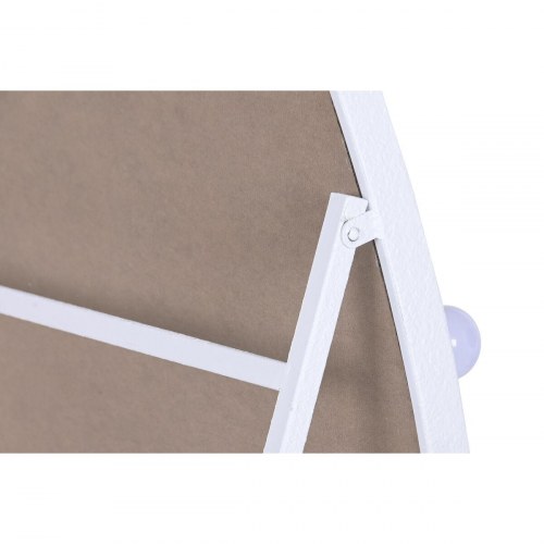 Fritstående gulvspejl med LED - hvid, 70 × 10 × 180 cm