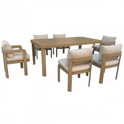 Spisebord - brun aluminium, 182 × 105 × 75 cm