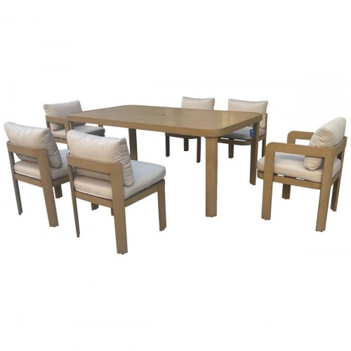 Spisebord - brun aluminium, 182 × 105 × 75 cm