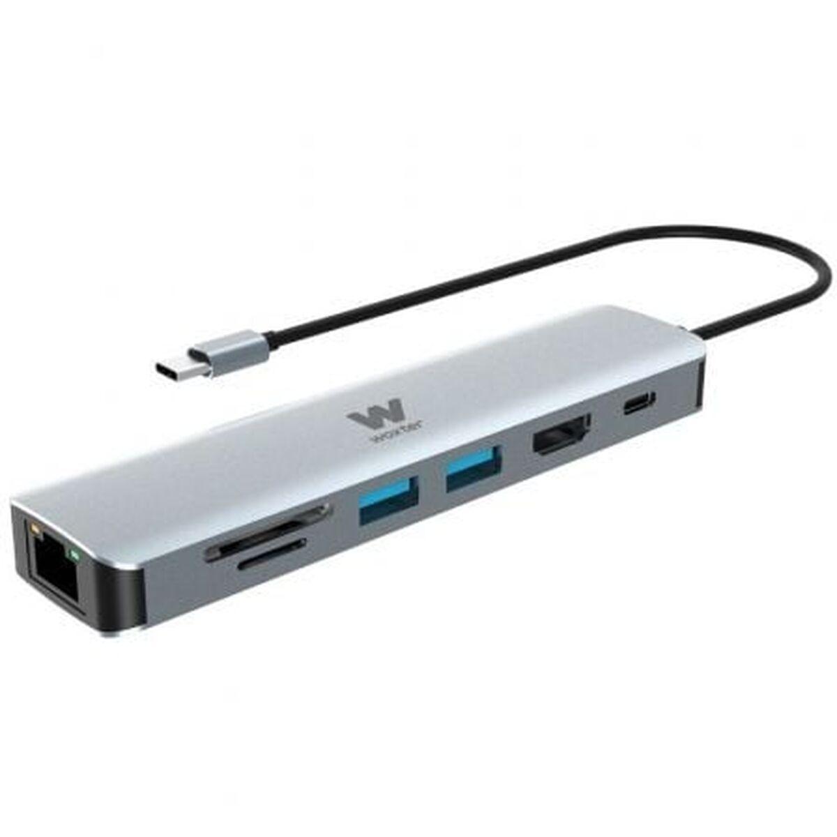 Woxter PE26-181 7-port USB-C hub med HDMI og RJ45