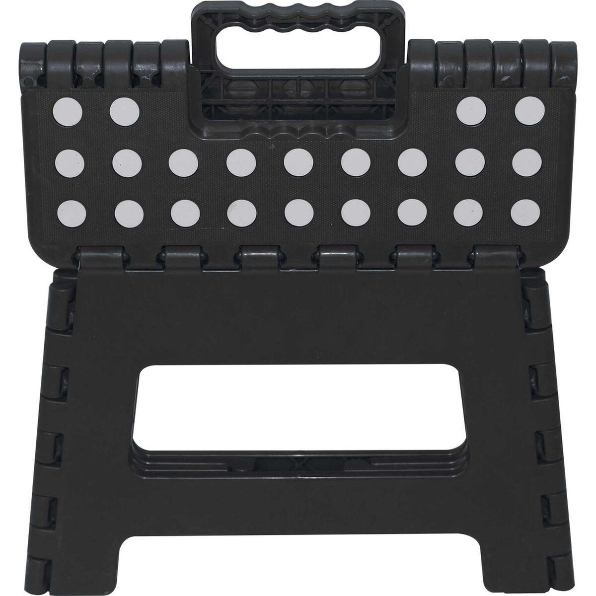 Marbueno foldbar arbejdsskammel/taburet i plastik - 22 × 31 × 25 cm, sort