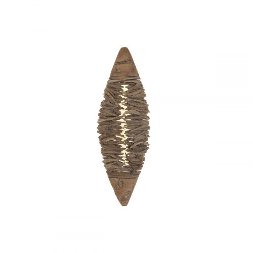 Væglampe - brun natur, 49 × 10 × 140 cm