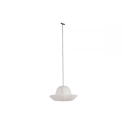 Loftslampe - papir og stål, hvid, 55,5 × 55,5 × 28 cm