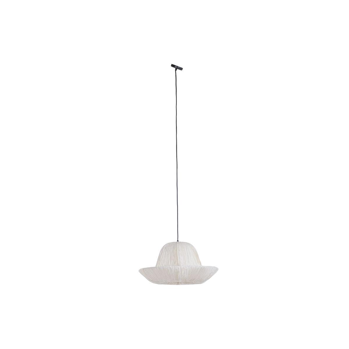 Loftslampe - papir og stål, hvid, 55,5 × 55,5 × 28 cm