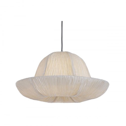 Loftslampe - papir og stål, hvid, 55,5 × 55,5 × 28 cm