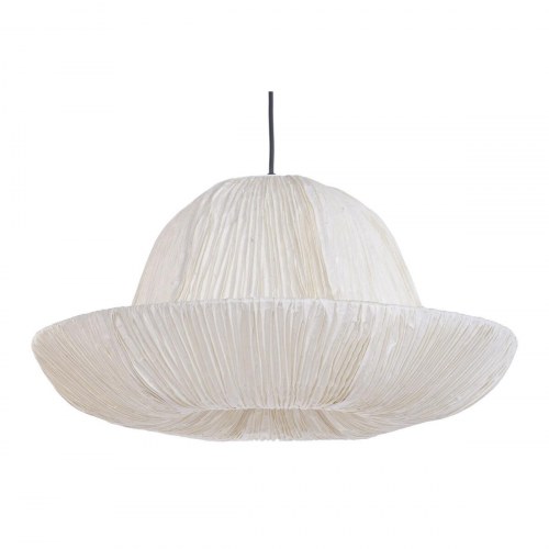 Loftslampe - papir og stål, hvid, 55,5 × 55,5 × 28 cm