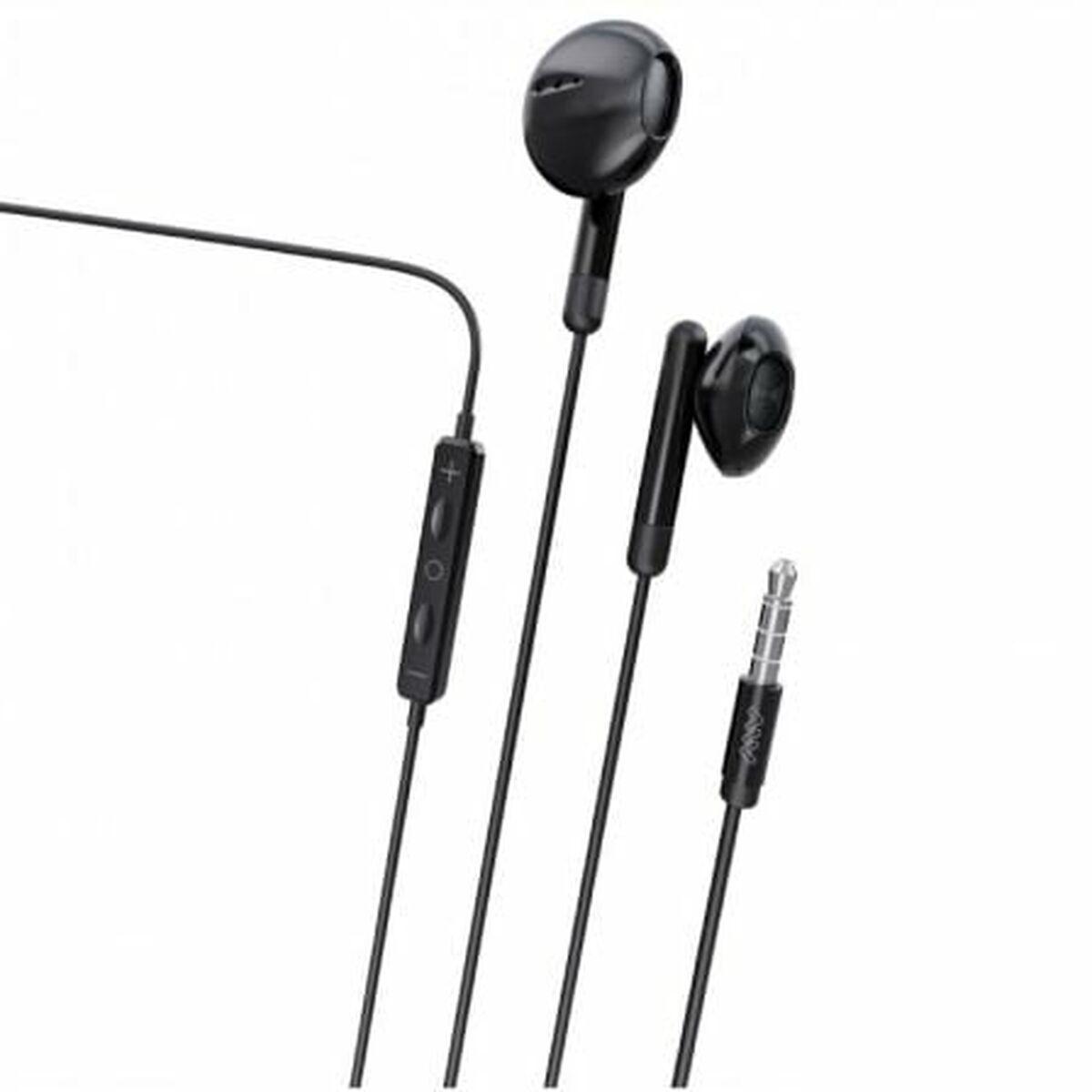Myway MWHPH0019 in‑ear hovedtelefoner med mikrofon - Hvid/Sort, 3,5 mm