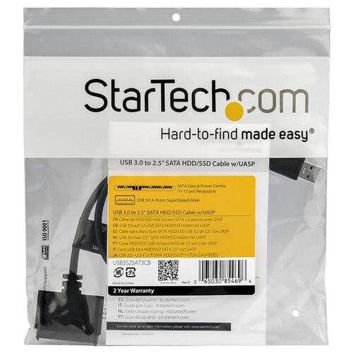 USB-adapter til SATA til harddisk Startech USB3S2SAT3CB HDD/SSD 2.5"