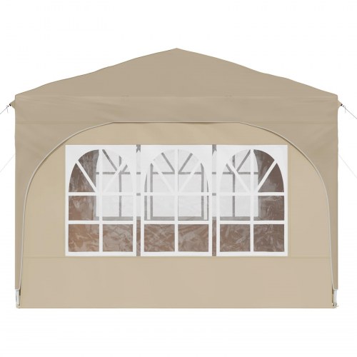 Pop-up Festtelt 290 x 290 x 245 cm Cremefarvet