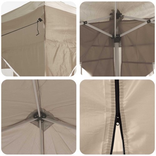Pop-up Festtelt 290 x 290 x 245 cm Cremefarvet