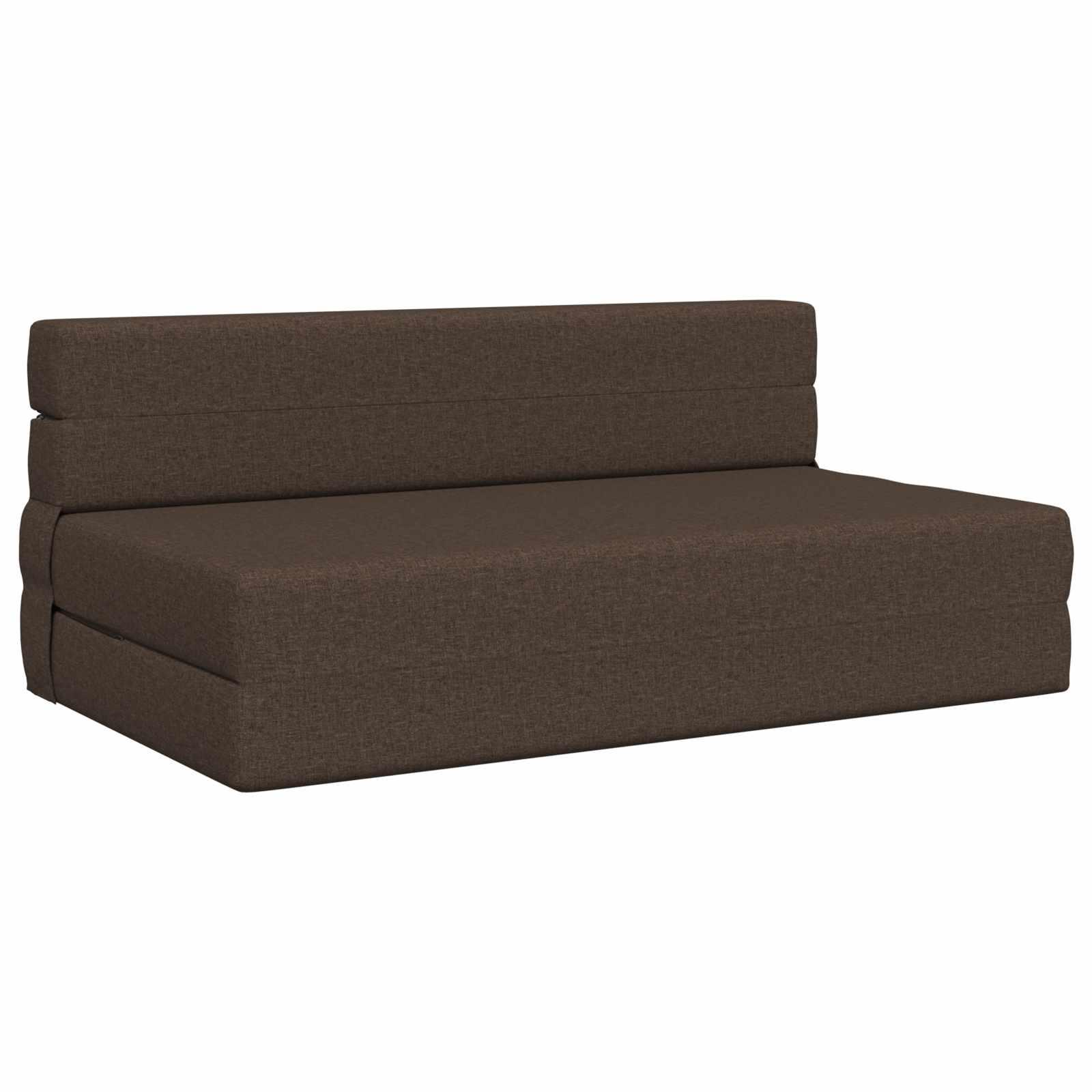 Foldesofa seng Gråbrun 203 x 152 x 15 cm Stof