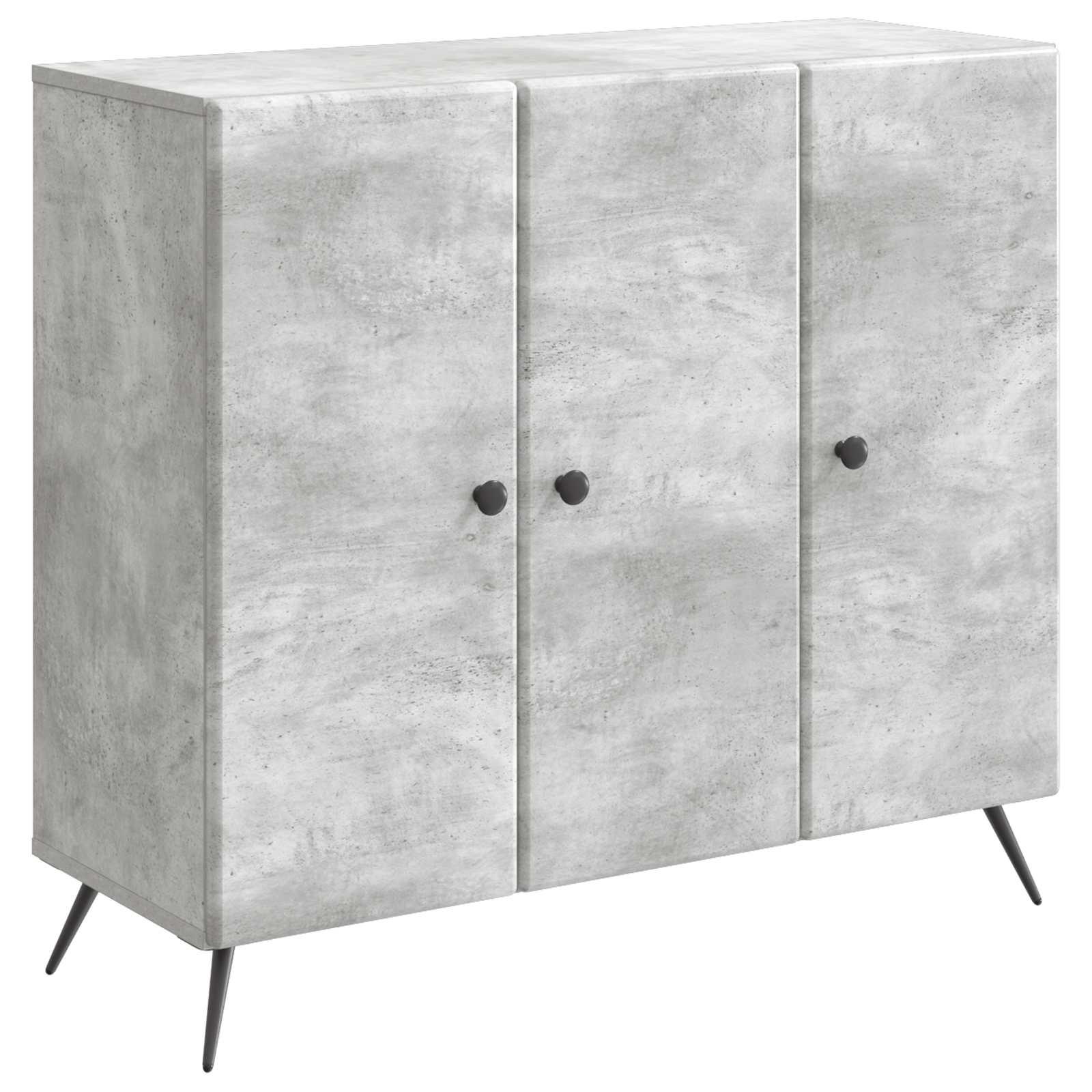 Sidebord Betongrå 89 x 34,5 x 80 cm Konstrueret træ