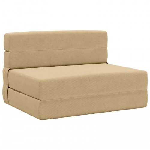 Foldesofa seng Lys Grøn Grå 190 x 70 x 15 cm Velourstof