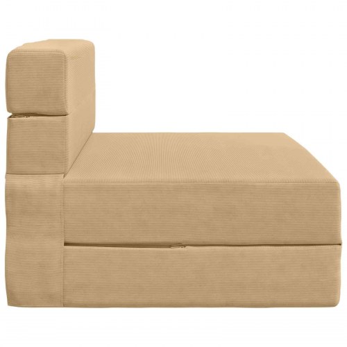Foldesofa seng Lys Grøn Grå 190 x 70 x 15 cm Velourstof