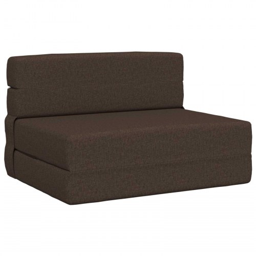 Foldesofa seng Gråbrun 190 x 70 x 15 cm Stof