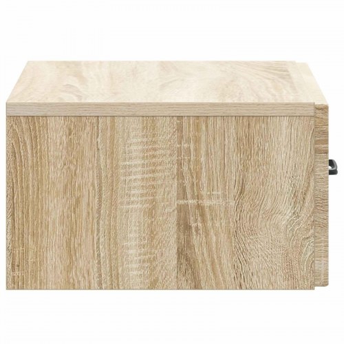 Væghængt Natbord med skuffe 2 stk Sonoma-eg 49 x 34,5 x 20 cm