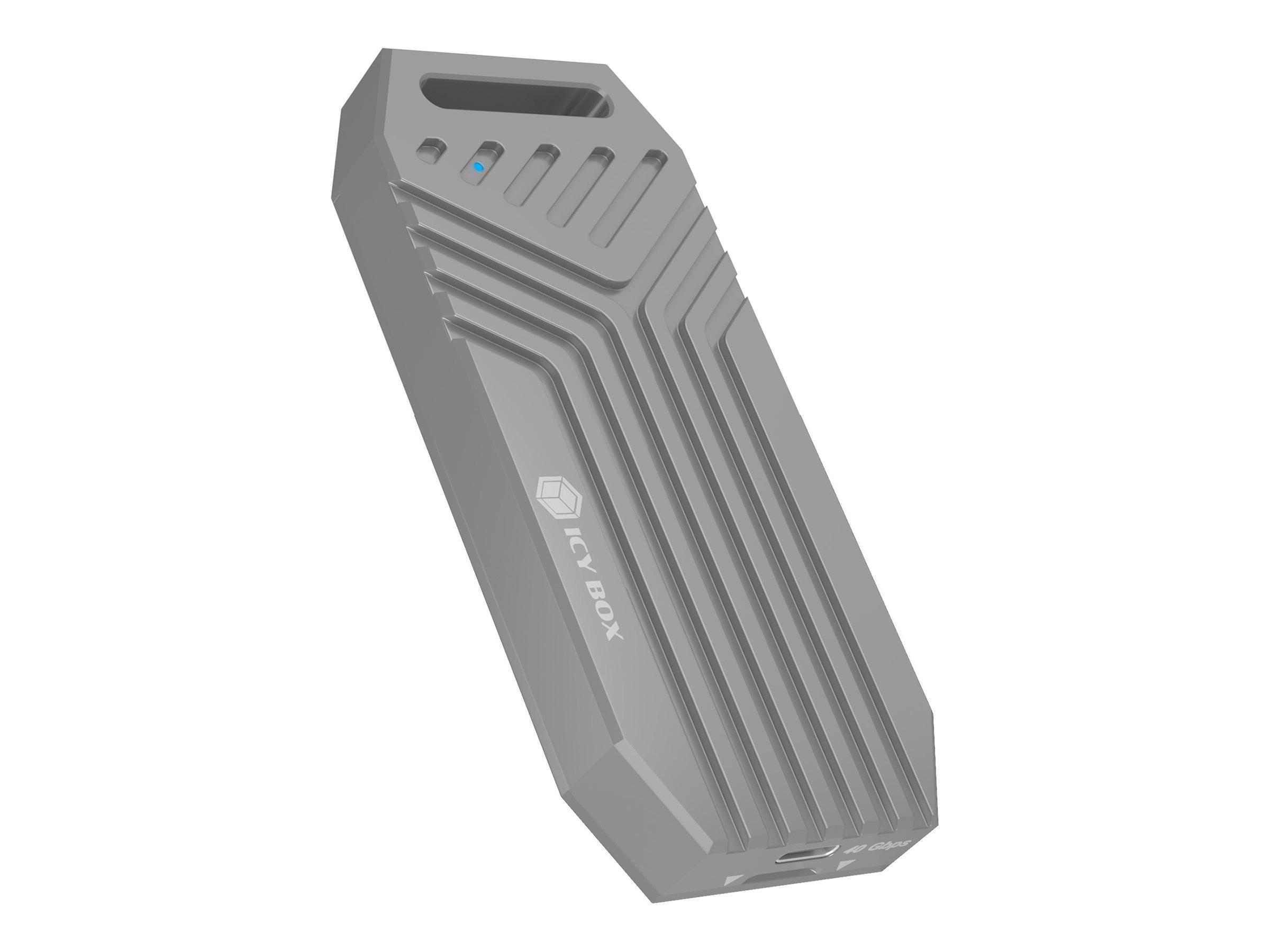 ICY BOX IB-1919M-C42 ekstern M.2 NVMe kabinet - USB4, sølv billede