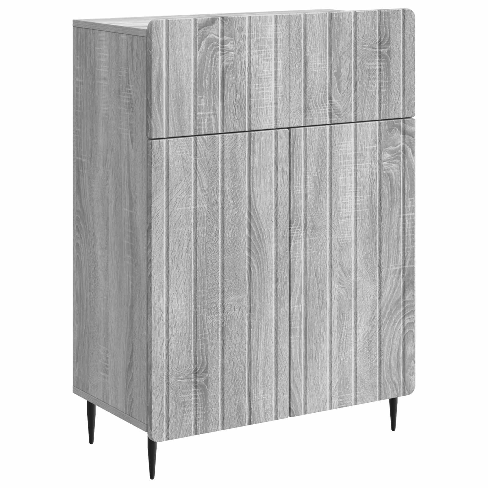 Sidebord Grå sonoma-eg 66 x 34,5 x 92 cm Konstrueret træ