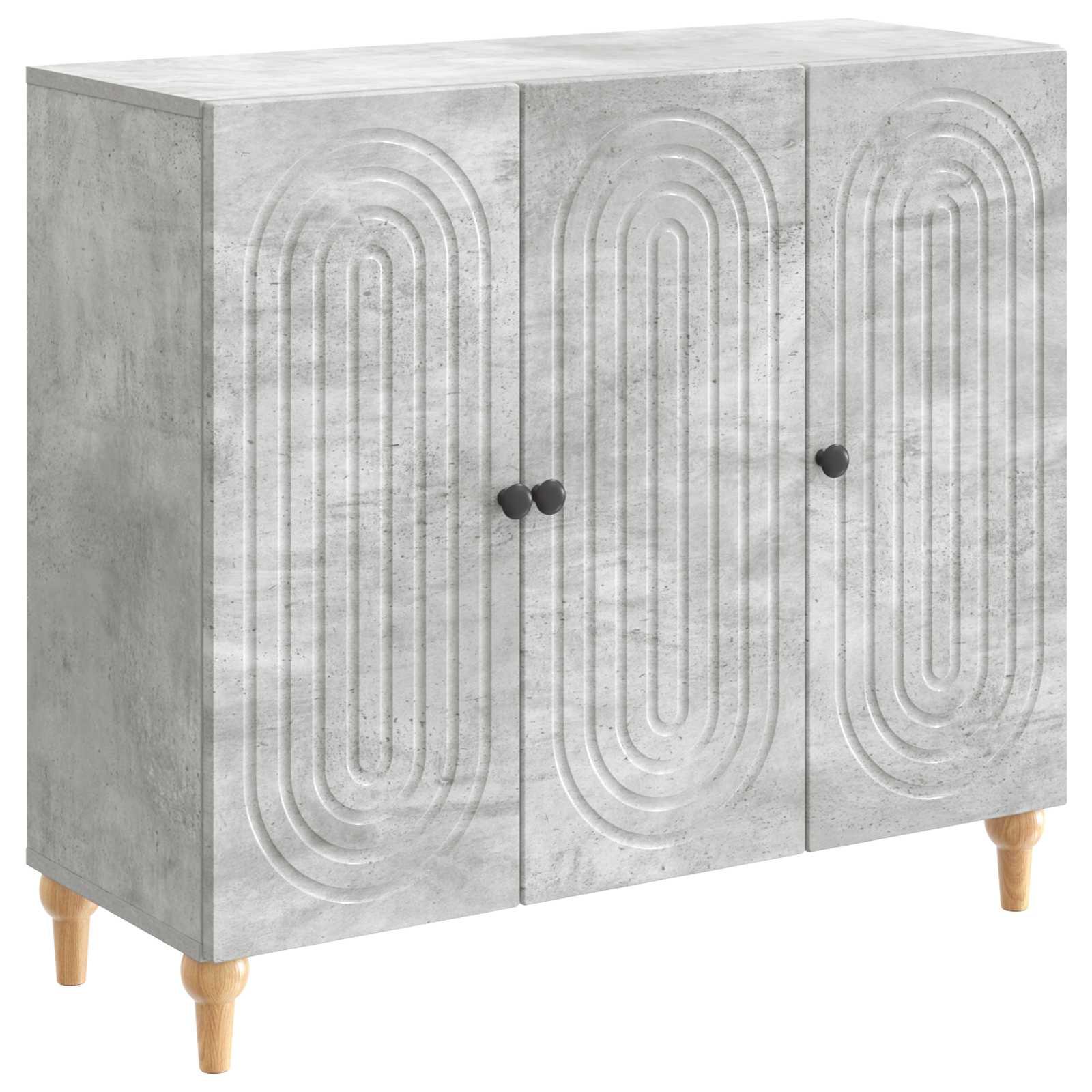 Sidebord Betongrå 89 x 34,5 x 80 cm Konstrueret træ